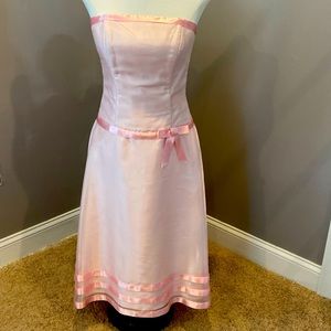 Pink strapless dress
